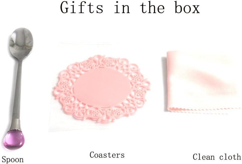 Bestbling Creative Handmade Enamel Home Decoration Enamel Flower Crystal Glass Coffee Tea Water Cup 37CL Rose Red - Image 5