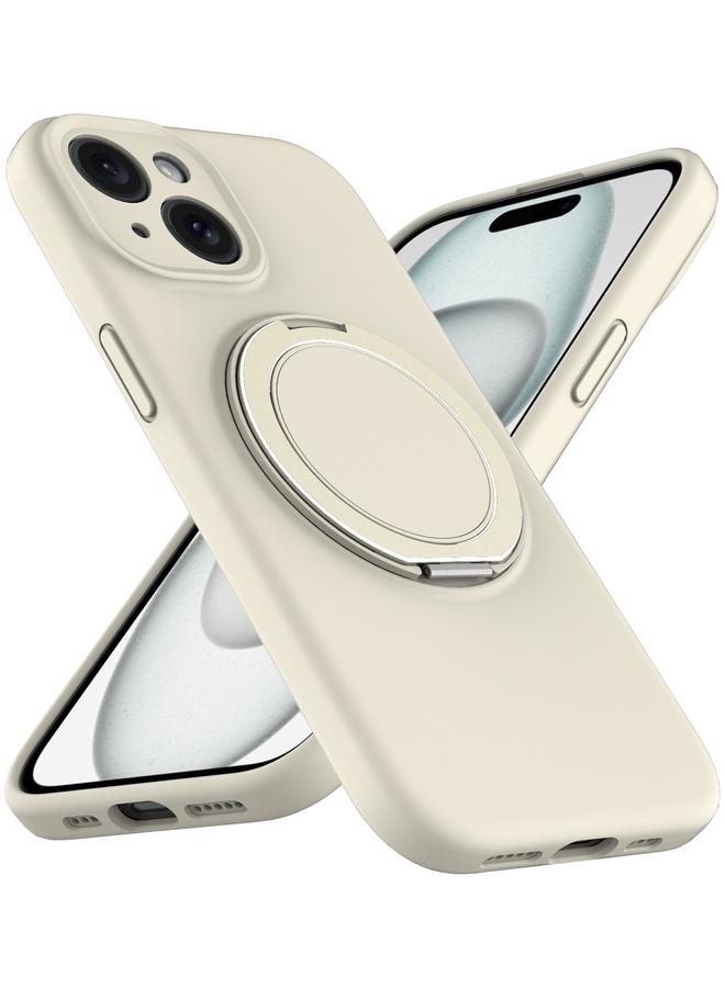 S-TOP Case For iPhone 15 Liquid Silicone MagSafe Phone Case with Rotating Holder - Image 2