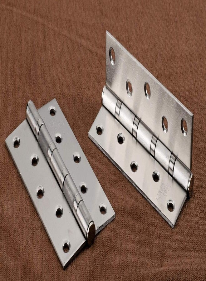 Met Craft Stainless Steel Bearing Door Hinges 5 Inch with Screws Pack of 12 (Silver) - Image 2