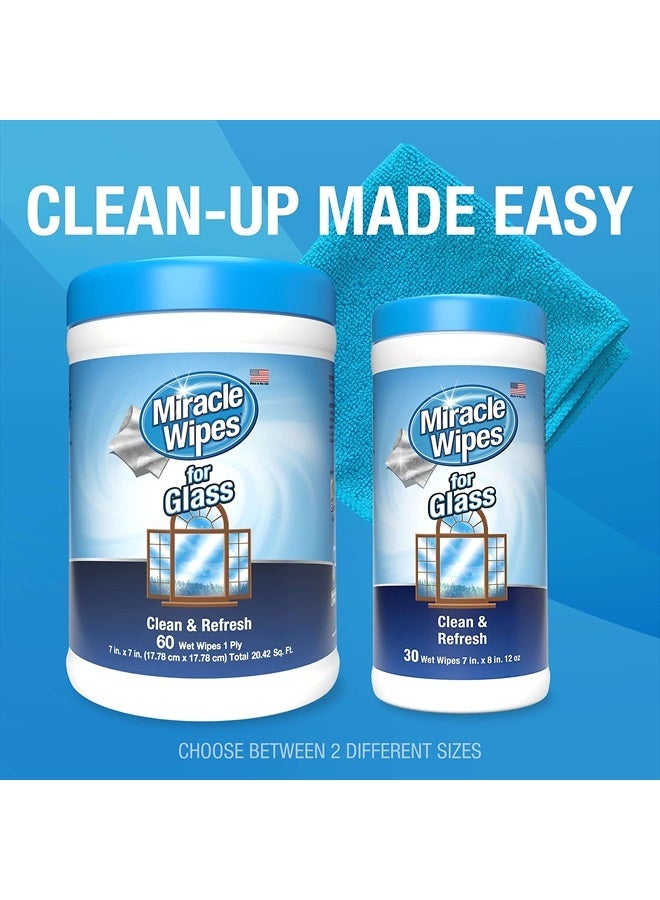 MiracleWipes for Glass, Disposable and Streak Free Cleaning Wipes for Mirrors, Windows, Kitchen, Home, and Auto- 30 Count  - Image 3