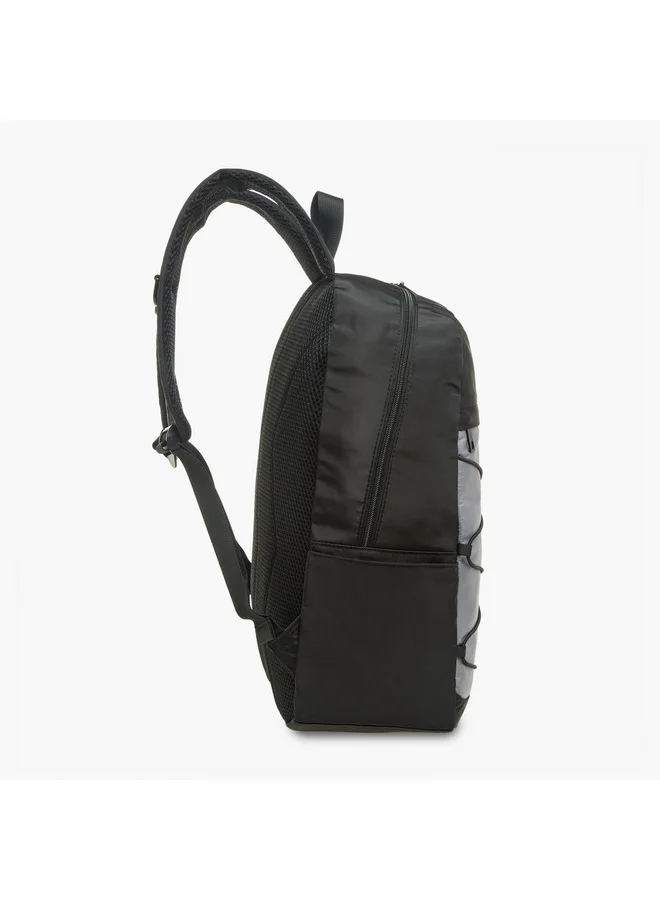 Kappa Boys Logo Print School Backpack with Adjustable Straps and Zip Closure - 16x31x43 cm