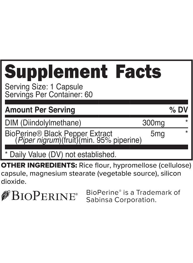 PrimaForce DIM Supplement (Diindolylmethane) 300mg, 60 Capsules - Image 2