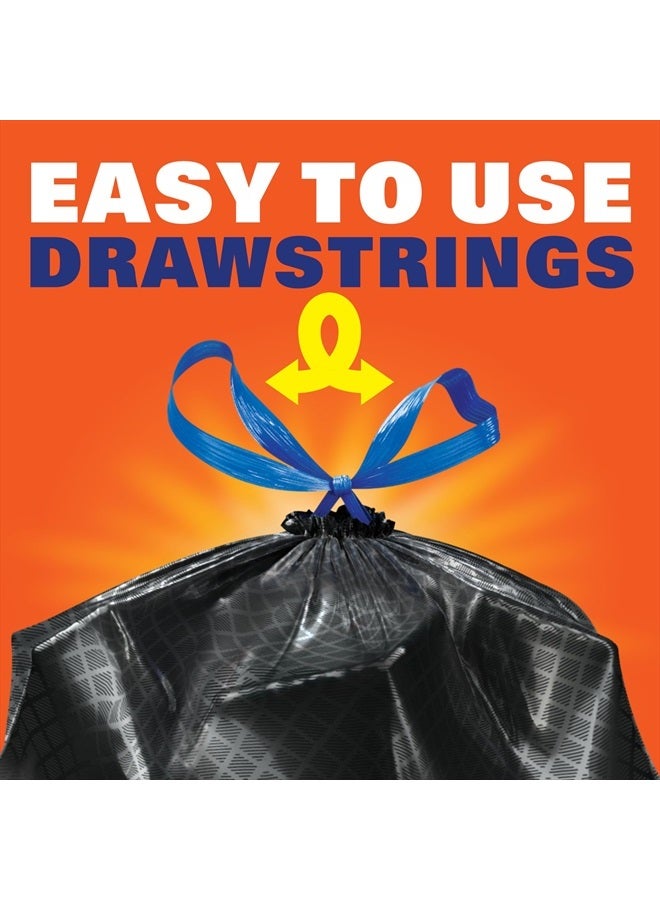 Hefty Ultra Strong Tall Kitchen Trash Bags, Blackout, Clean Burst, 13 Gallon, 40 Count - Image 5