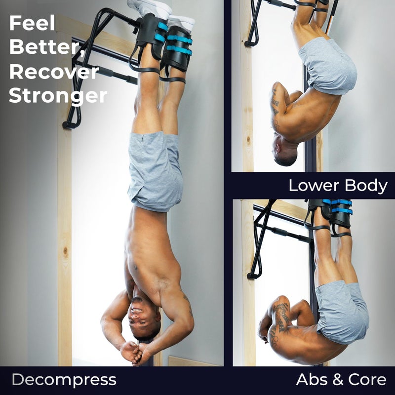 TEETER EZ-Up Gravity Boots - Inversion Decompression Stretching, Back Pain Relief and Core Strength Sit Ups, Hang Upside Down for Home Fitness or Gym Rack Bar - Image 2