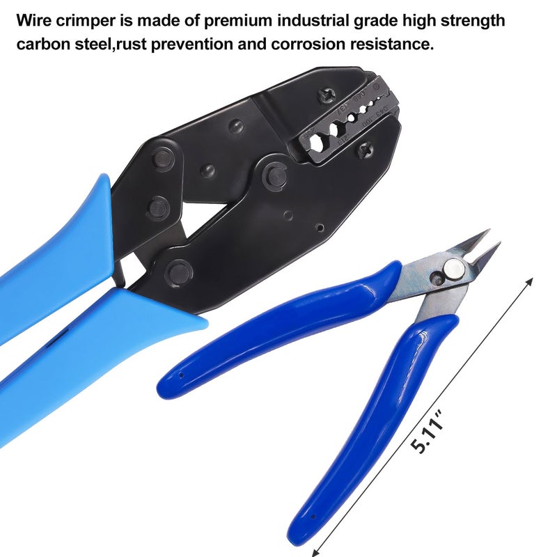mxuteuk Coaxial Cable Tool Kit,BNC Crimp Tool with 8PCS BNC/UHF Crimp Male Connectors 1PCS Coaxial Cable Stripper 1PCS Wire Cutter for RG58, RG59, RG62, RG174 - Image 5