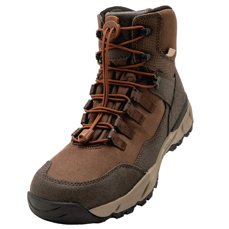 Lock Laces (1 Pair Premium Heavy Duty Elastic No Tie Laces for Boots, Sneakers and Shoes (Brown) - Image 2