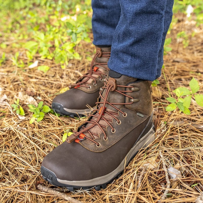 Lock Laces (1 Pair Premium Heavy Duty Elastic No Tie Laces for Boots, Sneakers and Shoes (Brown) - Image 4