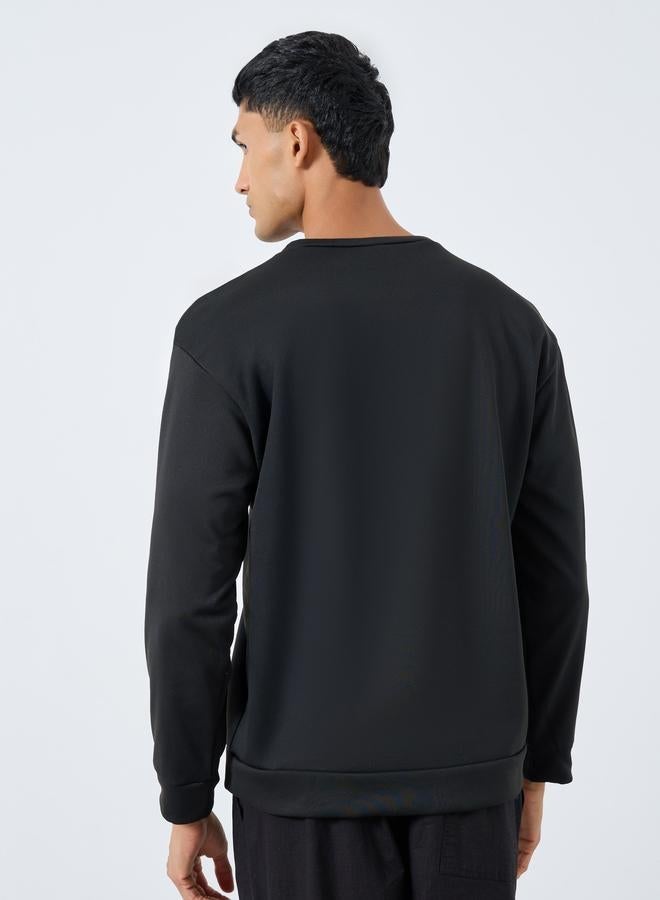 Take Two Men Black Chicago Graphic Pullover Sweatshirt - Image 4