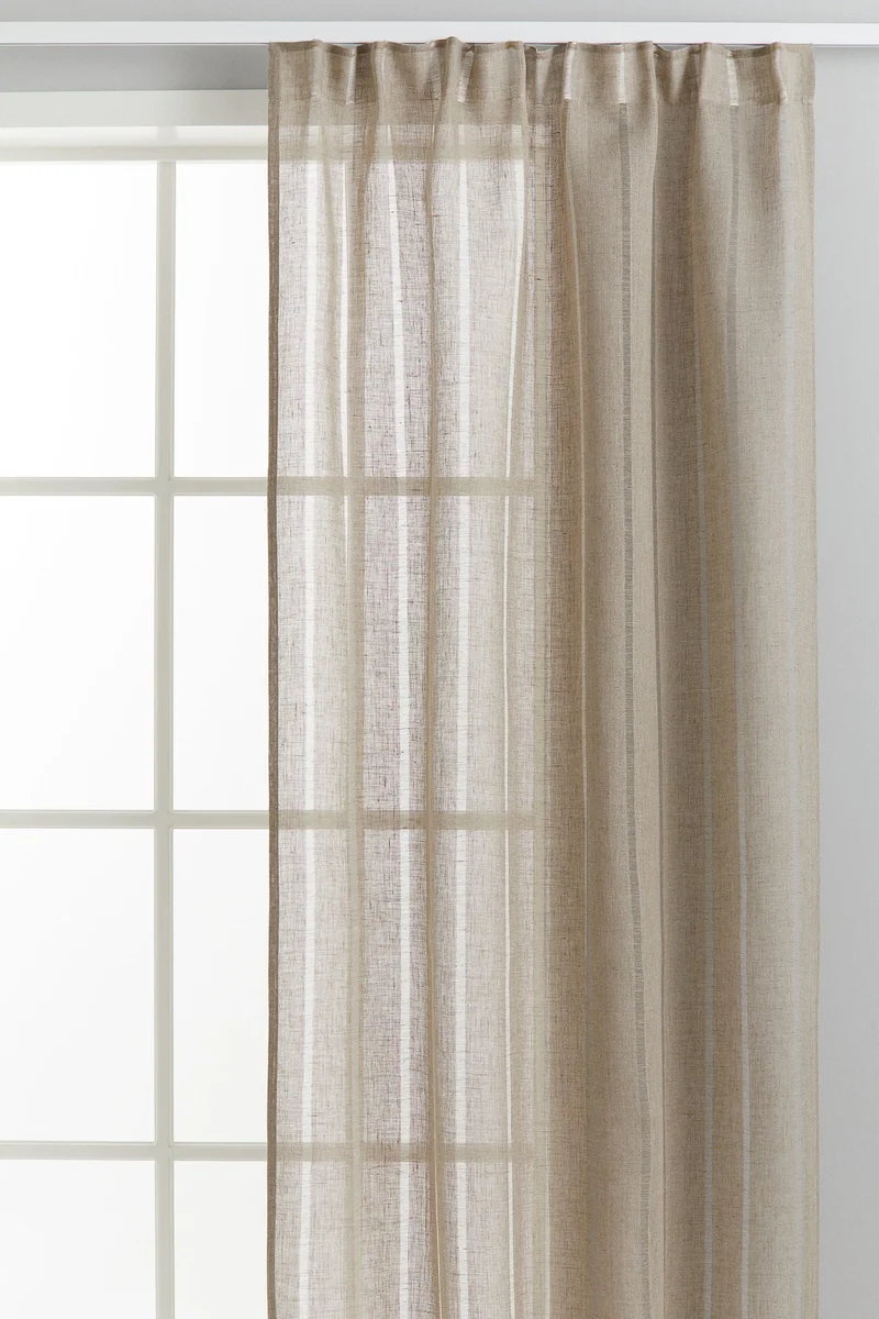 H&M 2-Pack Linen Curtain Lengths