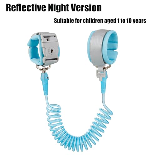 PandaEar Anti Lost Wrist Link, Toddler Harness Walking Leash Safety Child Wristband Leashes for Babies Kids (Blue) - Image 2