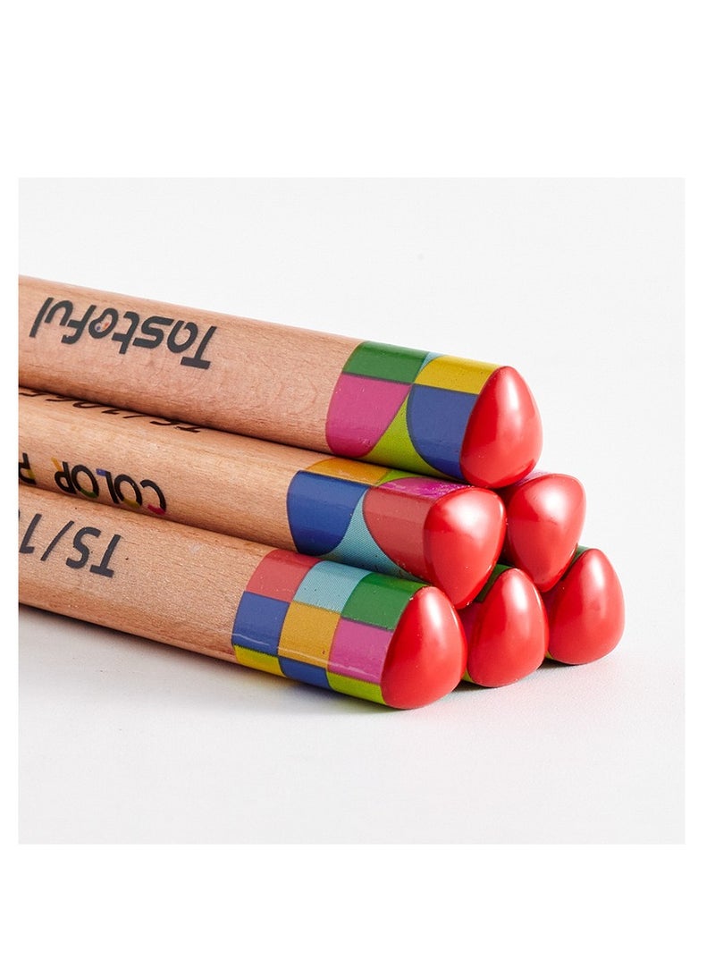 6PCS TASTOFUL 4-Color Pencils Creative Rainbow Pen 4-Color Same Core DIY - Image 3