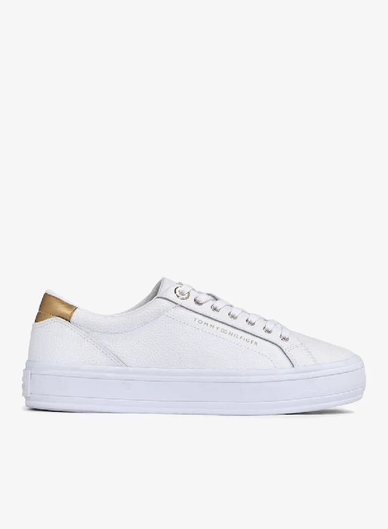 Essential Metallic Heel Lace-Up Sneakers