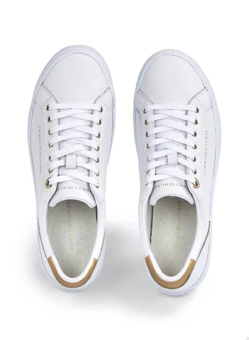 TOMMY HILFIGER Essential Metallic Heel Lace-Up Sneakers