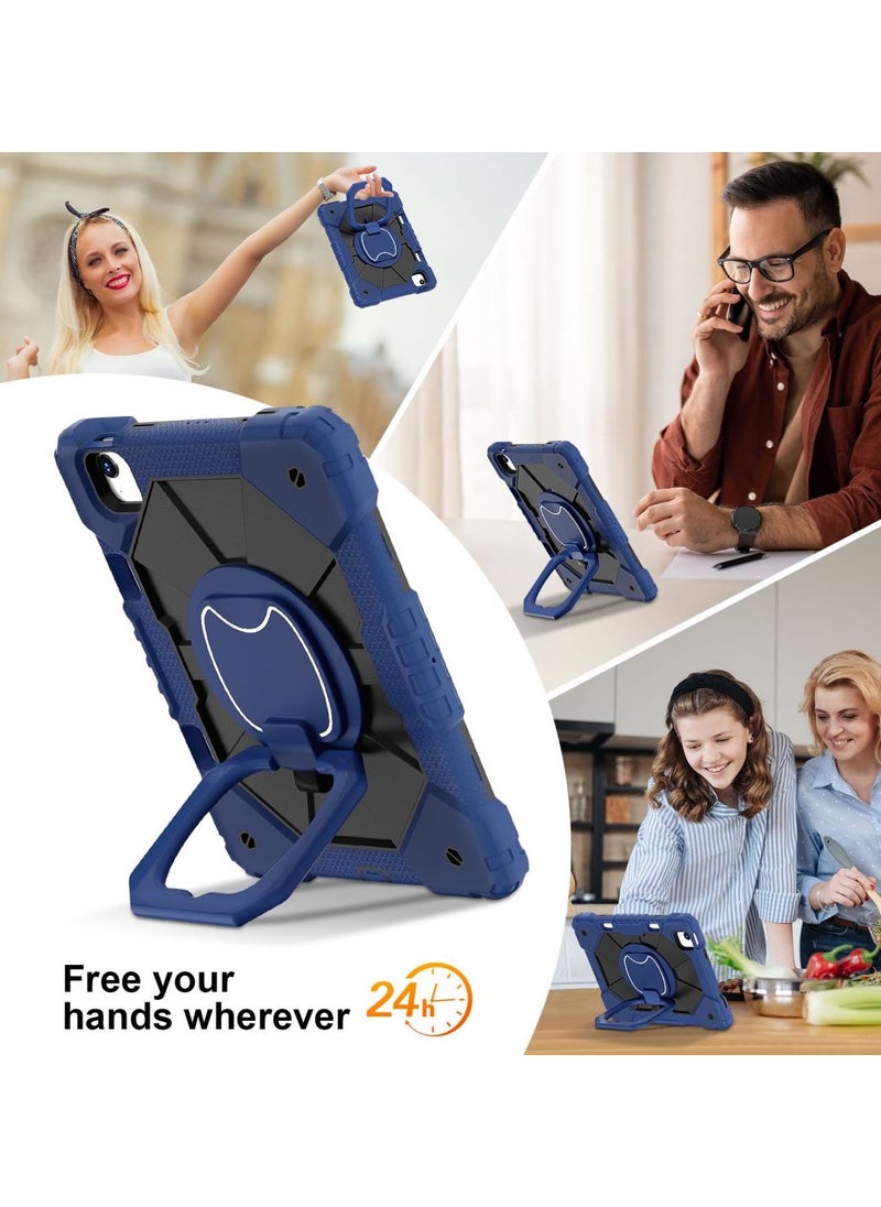 Case for iPad Air 11-Inch 2024 Case with Pencil Holder, Heavy Duty Shockproof Rugged iPad Case, Tablet Protective Cover