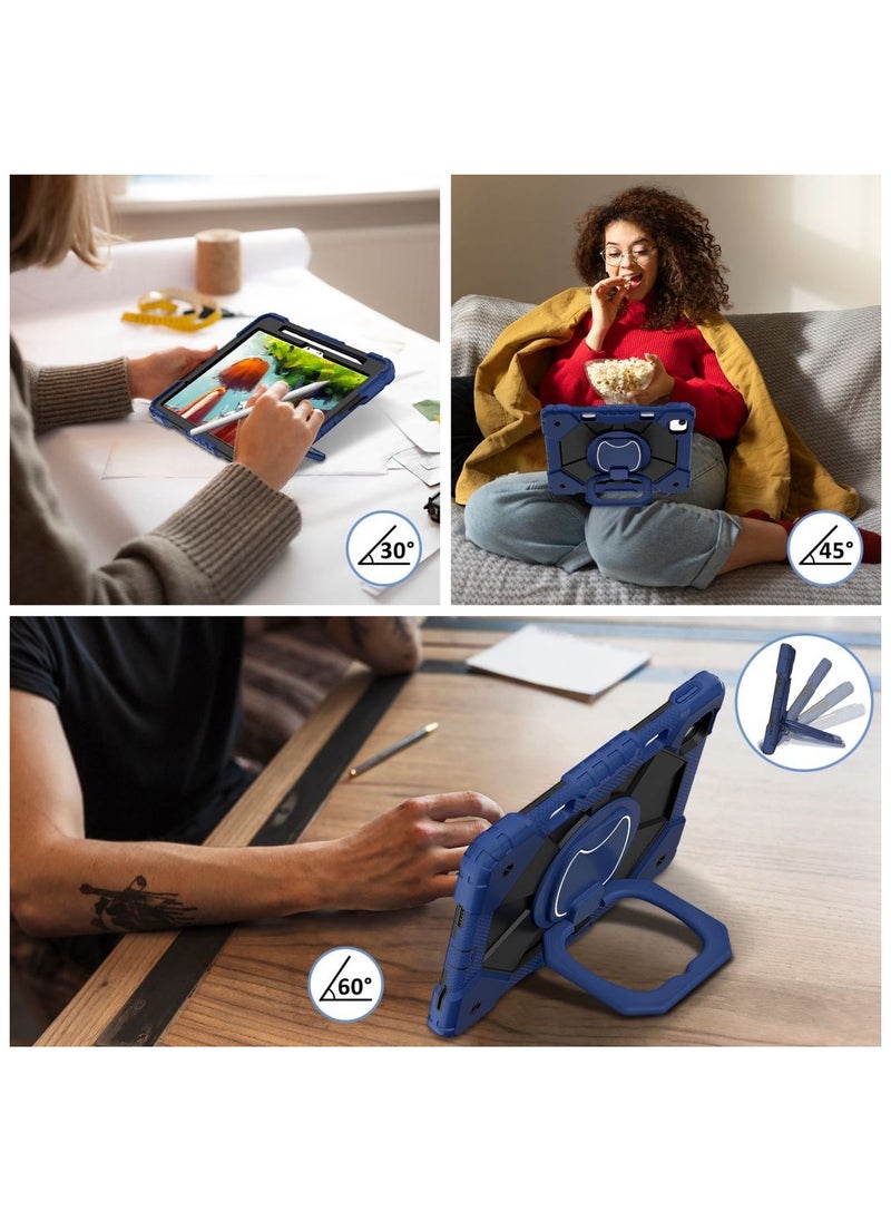 Case for iPad Air 11-Inch 2024 Case with Pencil Holder, Heavy Duty Shockproof Rugged iPad Case, Tablet Protective Cover