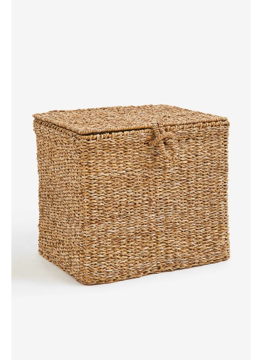 H&M Lidded Seagrass Storage Basket