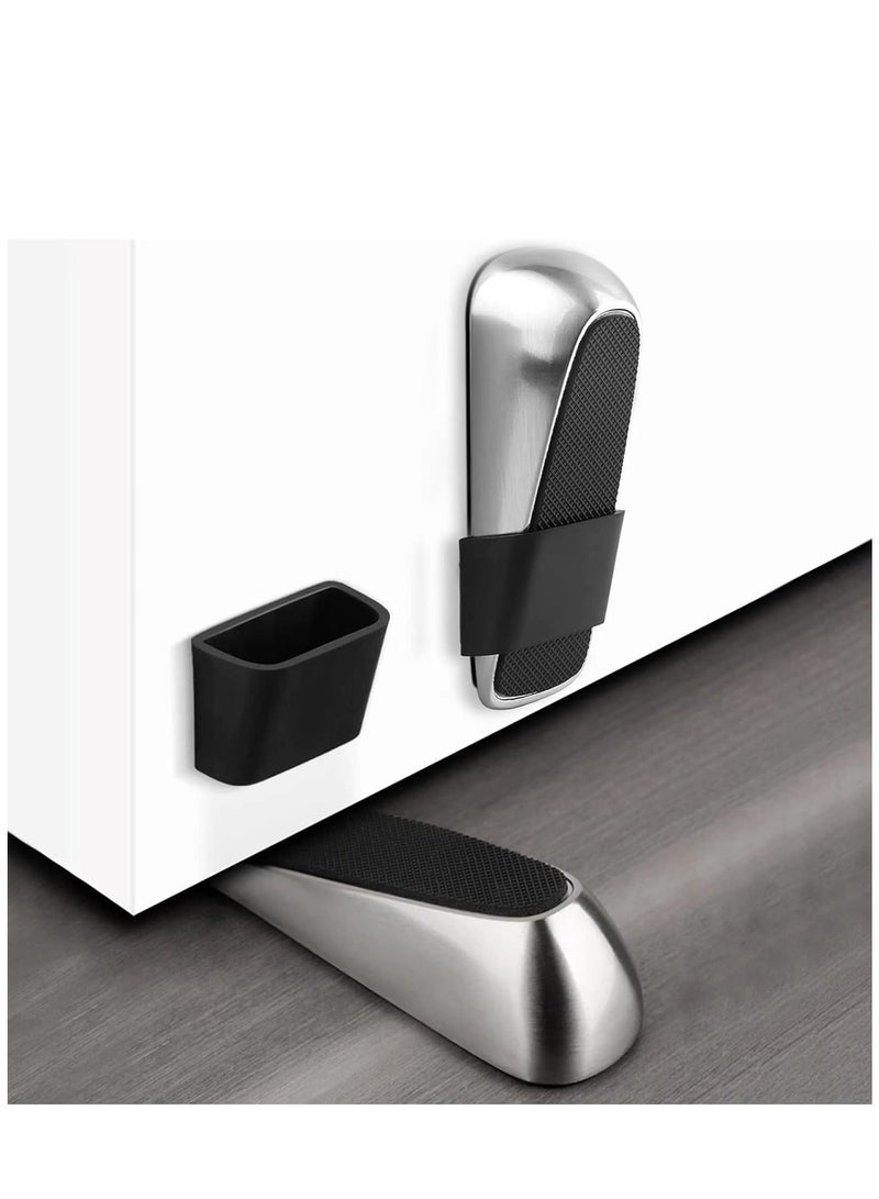 Heavy Duty Door Stoppers 2 Pack Strongest Door Stop Wedge with Storage Case Non-Scratching Door Holder Anti-Skid Durable Rubber Doorstop for Home Office and School Fit All Types of Floor  - Image 1