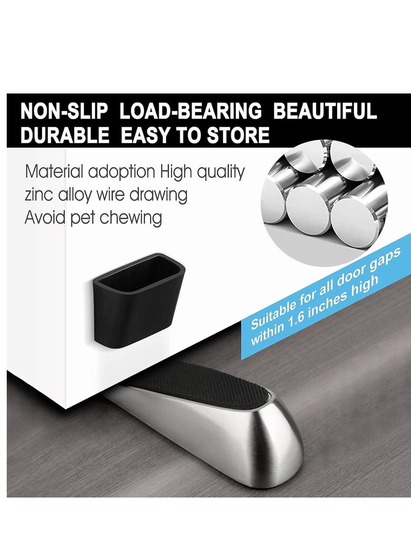 Heavy Duty Door Stoppers 2 Pack Strongest Door Stop Wedge with Storage Case Non-Scratching Door Holder Anti-Skid Durable Rubber Doorstop for Home Office and School Fit All Types of Floor  - Image 2
