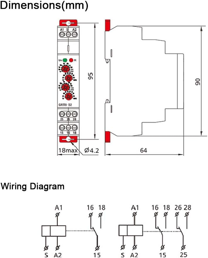 Mini DIN Rail Cycle Timer Relay 0 1s To 100 Days Delay AC 220V LED Indicator - Image 1