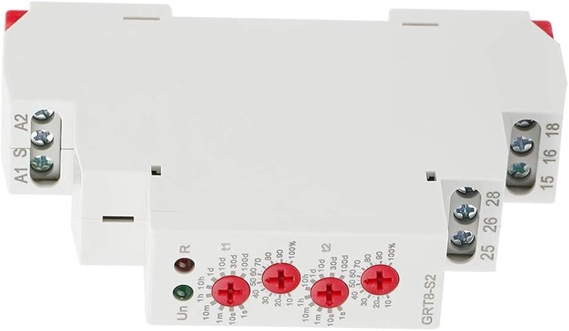 Mini DIN Rail Cycle Timer Relay 0 1s To 100 Days Delay AC 220V LED Indicator - Image 3