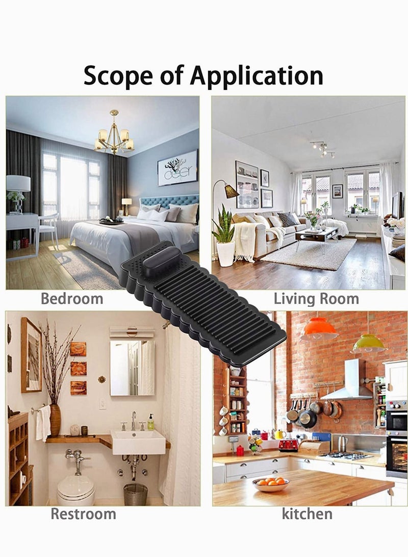 Door Stopper Rubber Wedge - Sturdy and Stackable Stoppers Slip-Resistant Stop Works on All Floor Surfaces The Tiles, Carpet, Wood Laminate Floor, 10 Pack  - Image 5