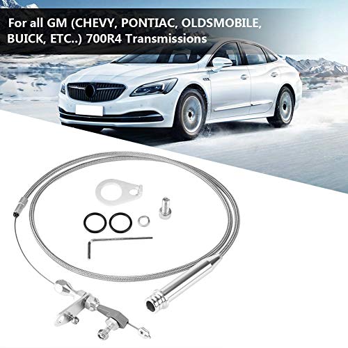 KIMISS 700R4 Kickdown Cable, Car Stainless Steel Braided Transmission Detent Cable (Silver) - Image 3