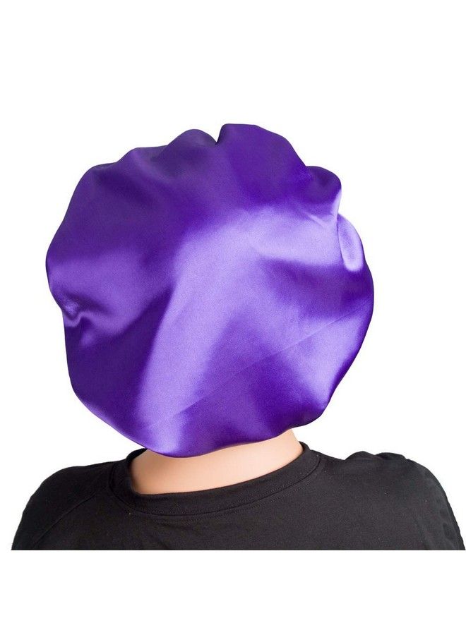 Dehman Adjustable Satin Sleep Cap Hair Bonnet Double Layered Reversible For Women Protective Sleep Hairstyles Satin Bonnet Cap For Hairgood For Hair - Image 3