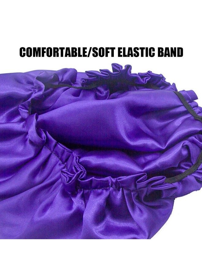 Dehman Adjustable Satin Sleep Cap Hair Bonnet Double Layered Reversible For Women Protective Sleep Hairstyles Satin Bonnet Cap For Hairgood For Hair - Image 5