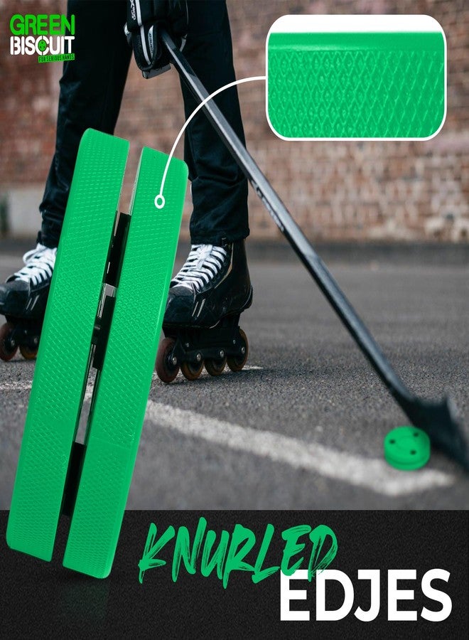 Green Biscuit Hockey Pucks 2 Pack Snipe 2.0 Version, Official NHL Hockey Training Equipement for Off-Ice Shooting Practices, Street Hockey Puck for Better Stick Handling and Training - Image 5