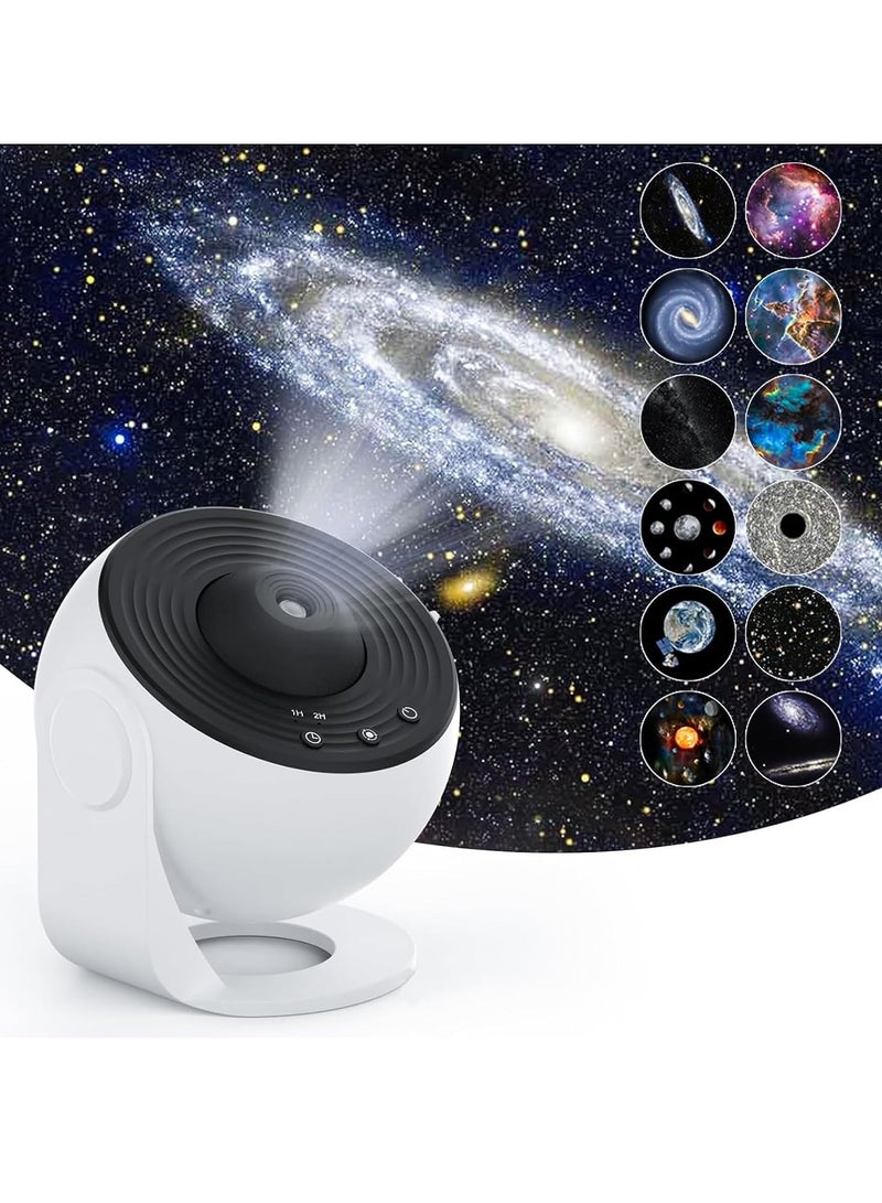 Galaxy Projector 12 in 1 Star Projector Starry Sky Night Light with Solar System Constellation Moon for Kids Adults Light Projector for Bedroom Home Theater Living Room Decor  LED Projector Lamp  - Image 1