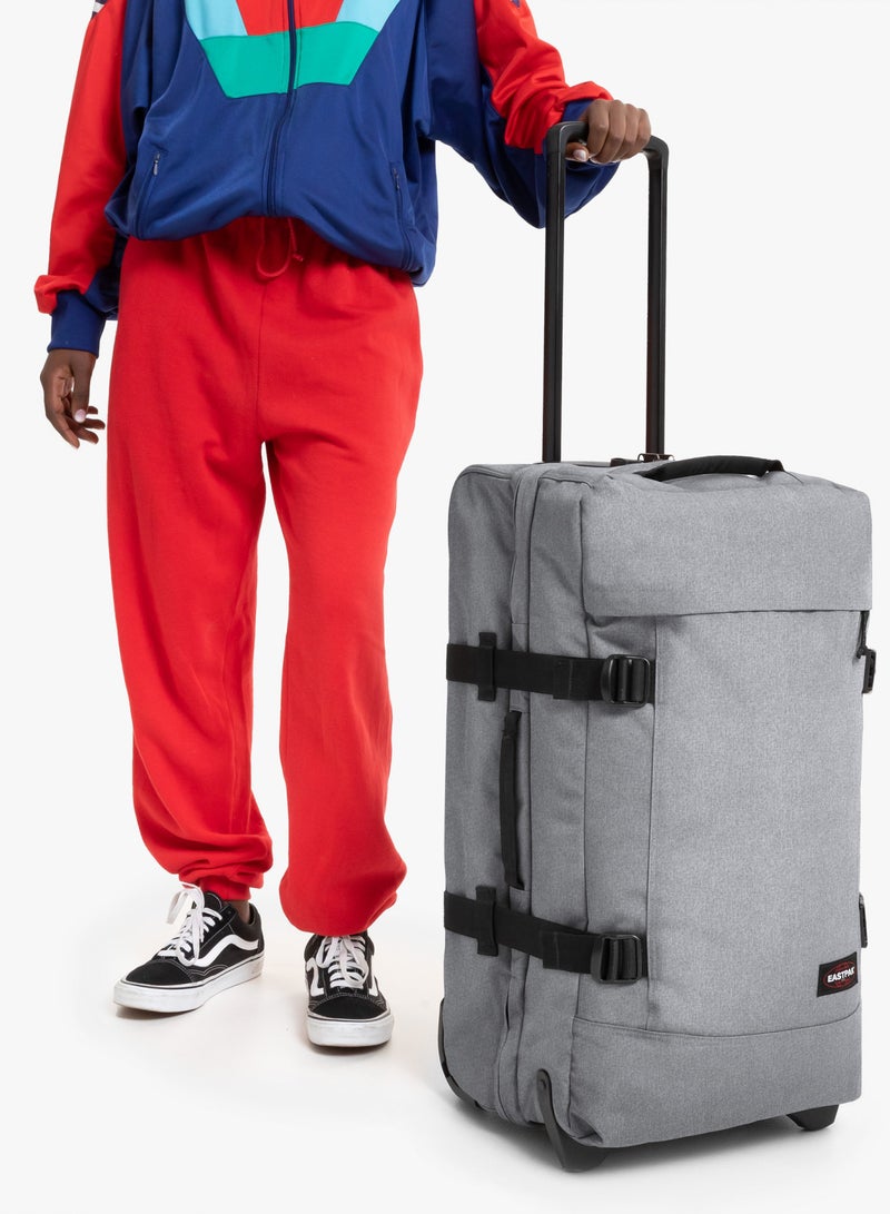 EASTPAK TRANVERZ 2-wheel travel trolley with 2 main compartments Luggage Bag Large Sunday Grey - Image 2