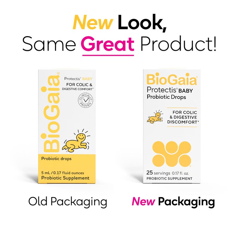 BioGaia قطرات بيوغايا بروتكتيس للب babies | أساسيات الأطفال لتخفيف المغص والغازات | آمنة للمواليد الجدد | تخفيف البكاء، والانزعاج، والمغص، والغازات، والتقيؤ، والإمساك | خالية من الألبان، وفول الصويا، والغلوتين | 5 مل - Image 2