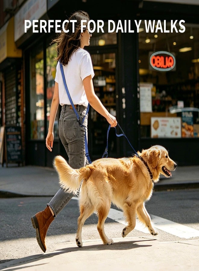 kazazoo Hands Free Dog Leash by Kazazoo, Adjustable 6-9 FT Waist & Crossbody Leash with Quick Off Buckle, Reflective Stitches for Walking, Jogging,Medium to Large Dogs Blue-L - Image 3