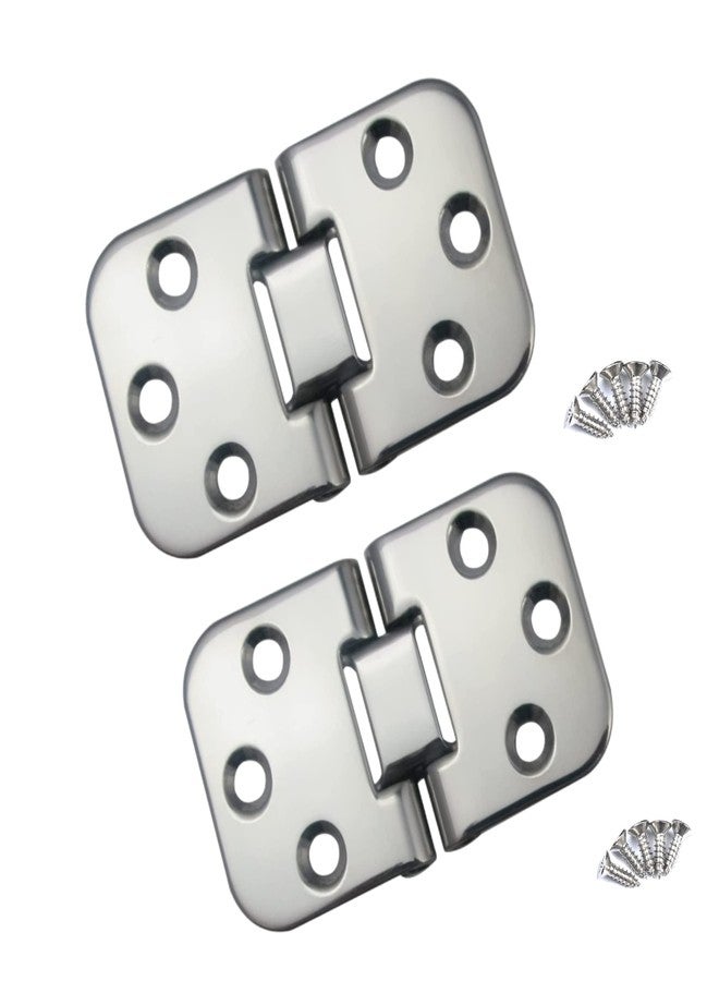 Keehui Stainless Steel 316 CAST Solid Marine Grade 180 Degree Flush Mount Hatch Hinge 2-3/4in x 1-1/2in(70mmx40mm) for Boat, RVs (Pair) - Image 1