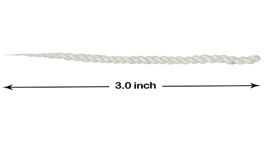 Agnirva White Twisted Long Cotton Wicks Lambi Diya Batti Jyot Rui Batti for Aarti Pooja Puja Pack of 200 Wicks 100 x 2 Deepam Bati Vattalu for Puja Samai Batti Thiri Artiv Batti - Image 2