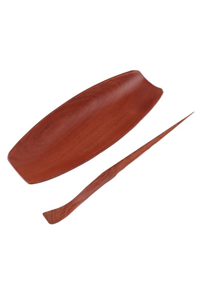 xozgdovg - Chinese Tea Set Wooden Loose Tea Scoop Teaspoon Tea Ceremony Accessories Teaware Supplies Tool Kit for Tea Matcha Making Bubinga - Image 1