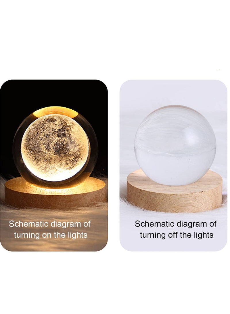 Excefore 3D Night Moon Lamp with Stand, Touch Control, USB Rechargeable, Gift for Boy Girl Friends, Valentine's Day - Image 2