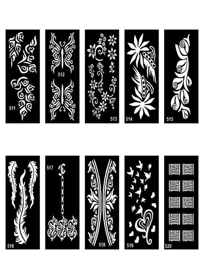 Komstec Trendy Finger Mehndi Stencils Combo for Everyday Look and Festive Celebrations - Image 2