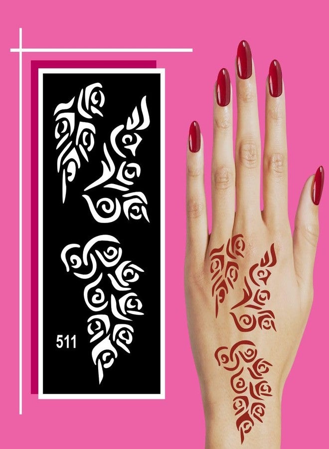 Komstec Trendy Finger Mehndi Stencils Combo for Everyday Look and Festive Celebrations - Image 5