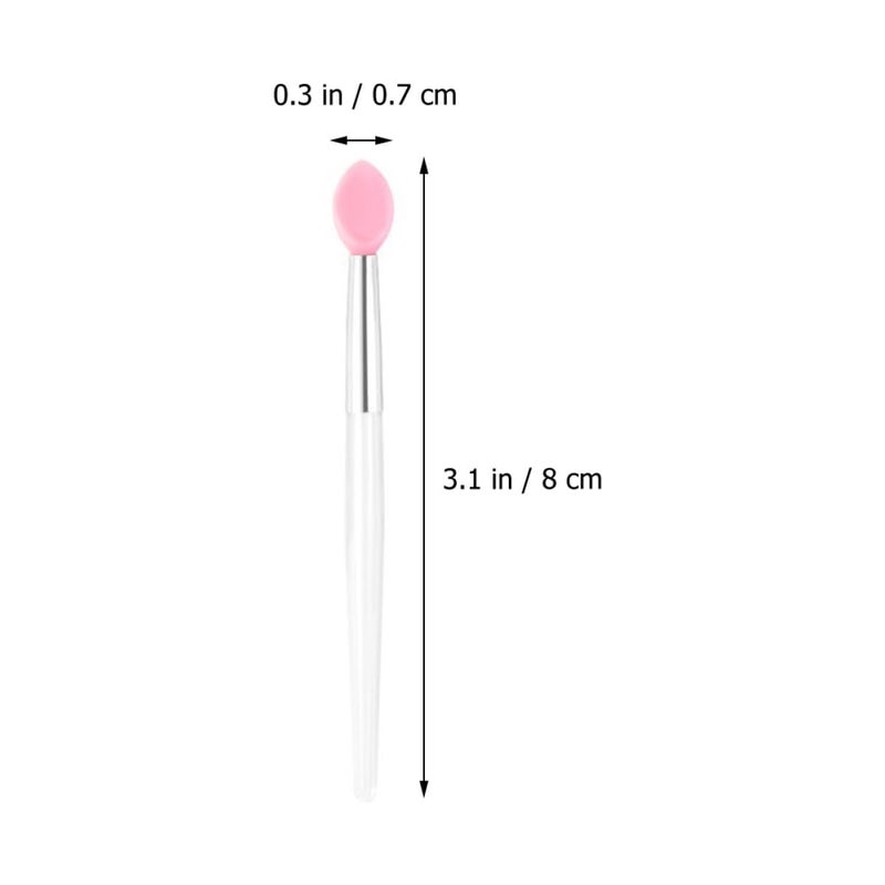 10pcs Silicone Lip Brush Applicator Set Portable Crystal Handle Lipstick Applicators for Precise Lip Makeup and Mask Application - Image 2