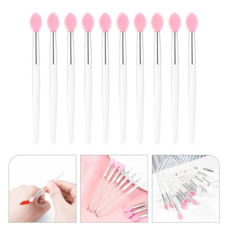 10pcs Silicone Lip Brush Applicator Set Portable Crystal Handle Lipstick Applicators for Precise Lip Makeup and Mask Application - Image 4