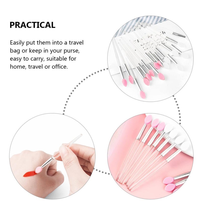 10pcs Silicone Lip Brush Applicator Set Portable Crystal Handle Lipstick Applicators for Precise Lip Makeup and Mask Application - Image 5