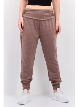 Women Sportswear Fit Ruched Training Jogger Pants, Heather Brown