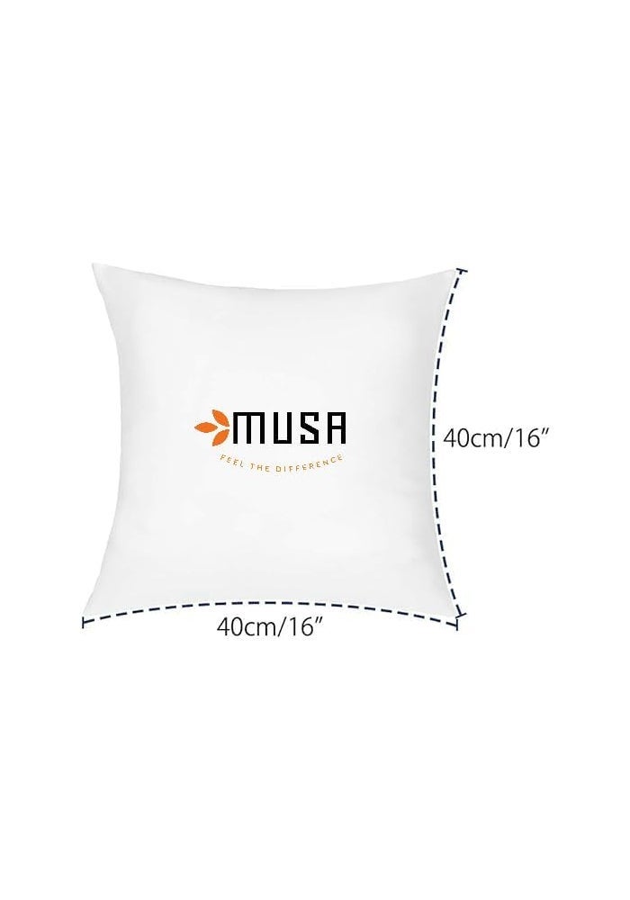 MUSA MUSA وسائد ميوس ميوس - عبوة من 4 حشوات وسائد ناعمة، 40x40 سم (16x16 بوصة) - Image 2