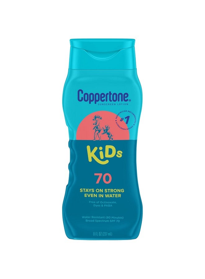 Coppertone Kids Sunscreen Lotion SPF 70, Water Resistant Sunscreen for Kids, 8 Fl Oz Bottle - Image 1