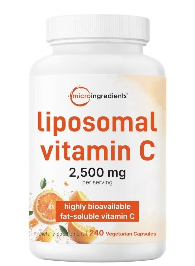 Micro Ingredients, Liposomal Vitamin C, 240 Vegetarian Capsules (625 mg per Capsule) - Image 1