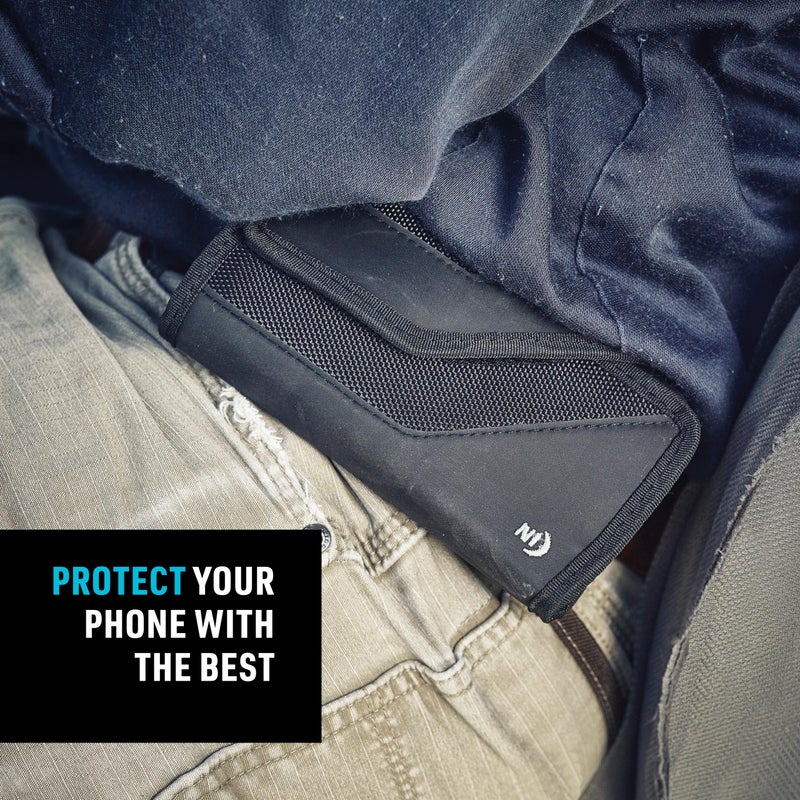 NITE IZE حافظة نيت آيز الجانبية العالمية المتينة - حافظة واقية لأحزمة الرجال والنساء - حقيبة أدوات الهاتف - ملحقات الهاتف - كبير جداً، أسود - Image 3