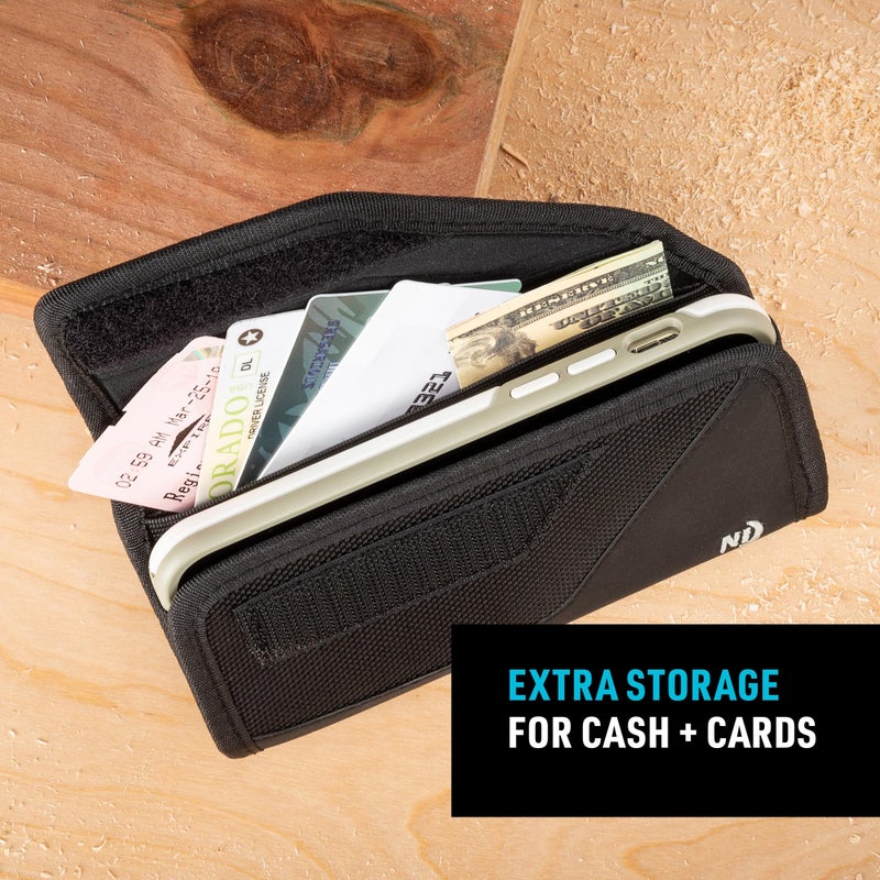 NITE IZE حافظة نيت آيز الجانبية العالمية المتينة - حافظة واقية لأحزمة الرجال والنساء - حقيبة أدوات الهاتف - ملحقات الهاتف - كبير جداً، أسود - Image 4