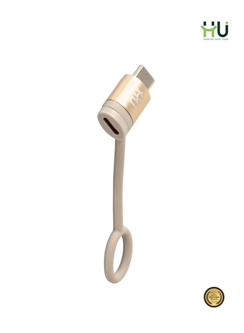 إتش يو محول شحن سريع PD – USB-C ذكر إلى لايتنينج أنثى بقدرة 65 واط مع نقل بيانات 480Mbps - Image 1