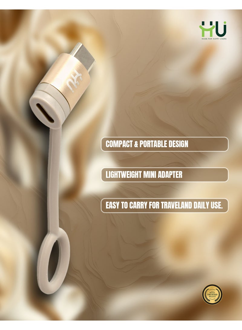 إتش يو محول شحن سريع PD – USB-C ذكر إلى لايتنينج أنثى بقدرة 65 واط مع نقل بيانات 480Mbps - Image 4